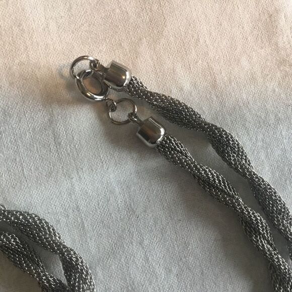 $10 ea or 3/$20   Silvertone Mesh Long Necklace - Picture 6 of 7